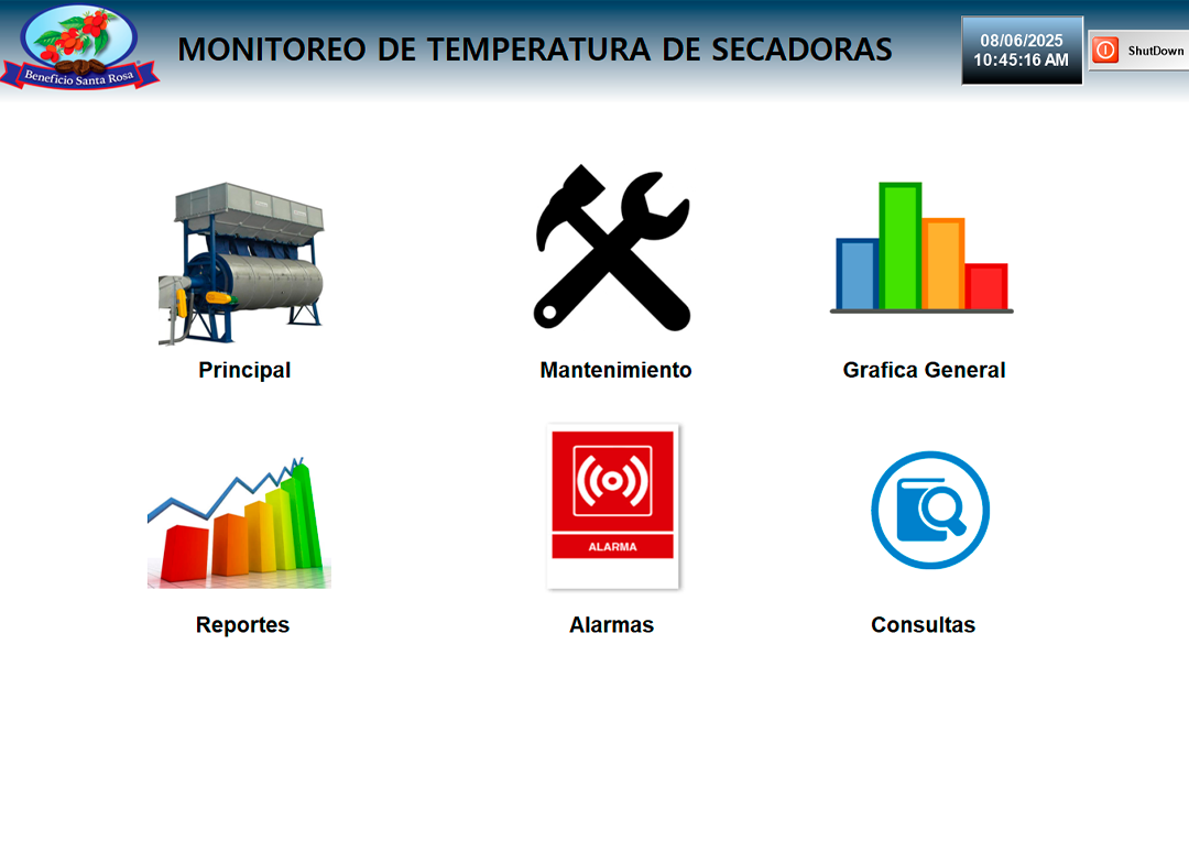 Monitoreo de Temperaturas de Secadoras Horizontales y Verticales